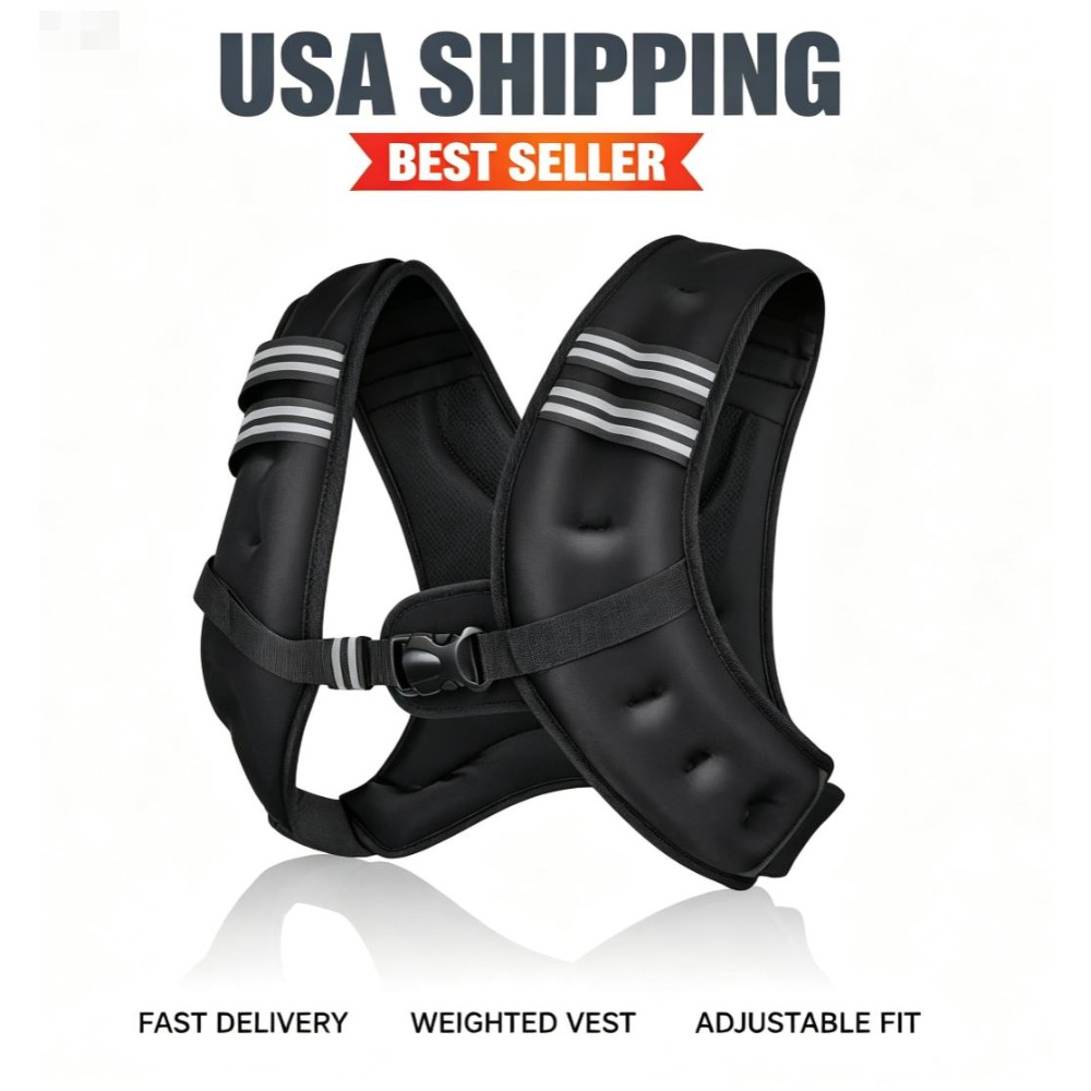 Crossfit Weight Vest - Fitness Weighted Vest Pre-Filled Iron Pellets