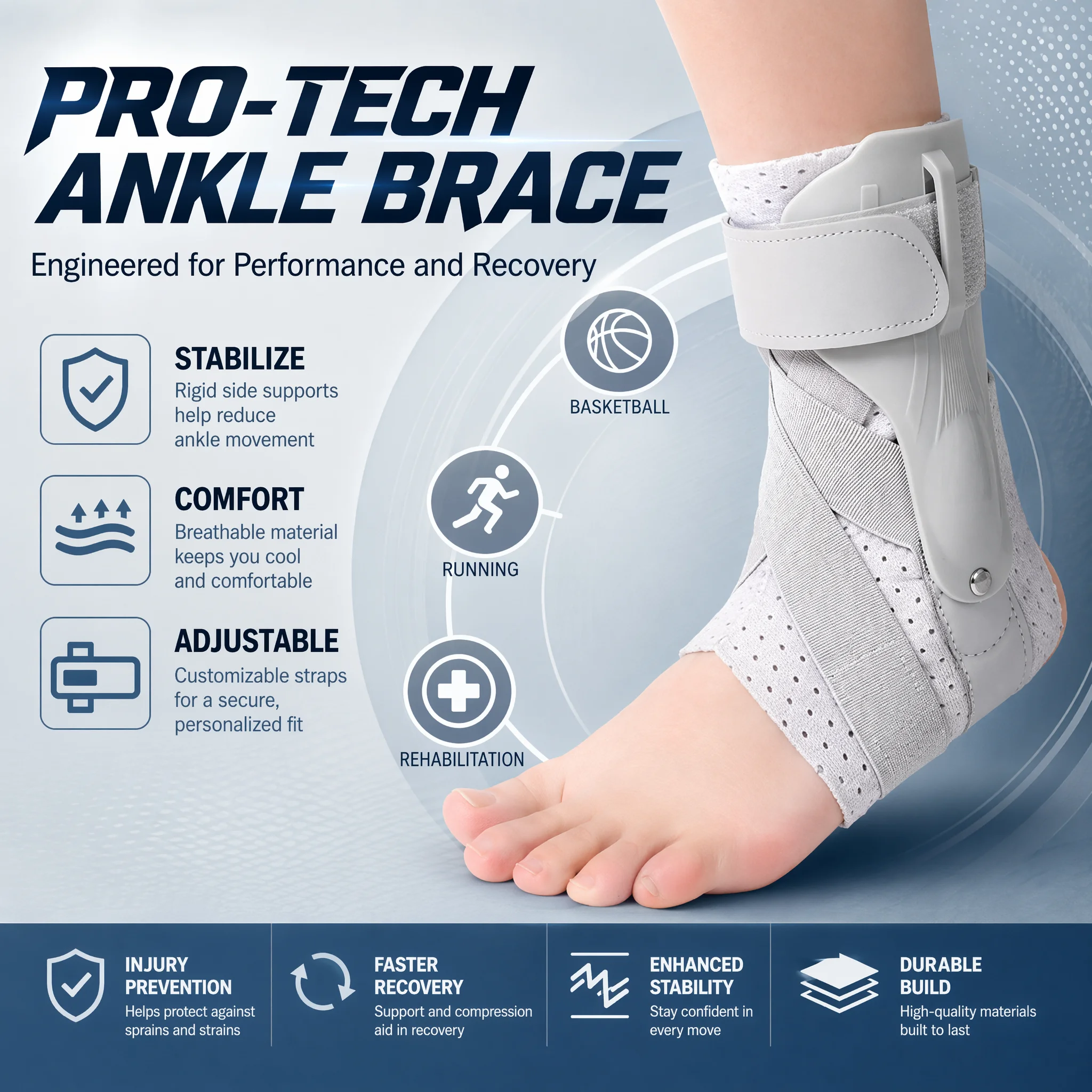 Ankle Brace with Side Stabiliz - Ankle Mobility Band ulasan dan harga