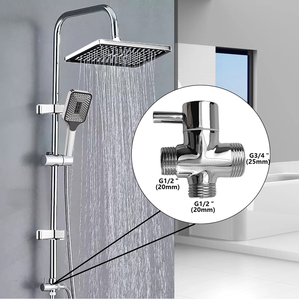 Split Shower Column Set Bathro - Head Racket Boom ulasan dan harga