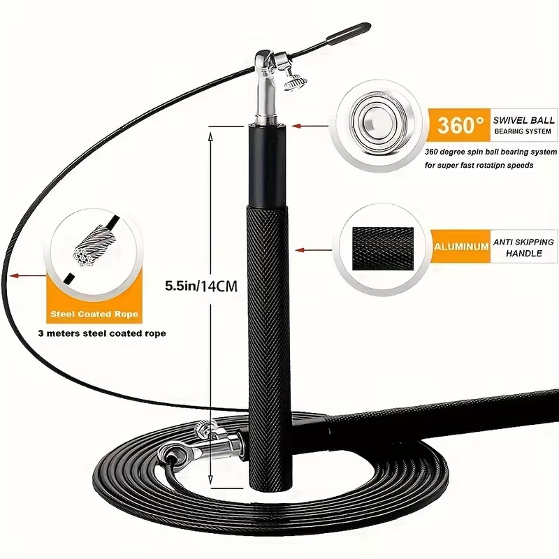 Steel Wire Skipping Rope Fitne - Skipping Rope Pvc ulasan dan harga